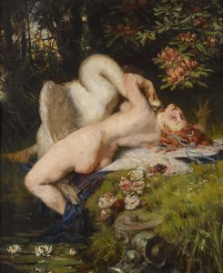 Leda and the Swan by Heinrich Lossow 1 leda swan